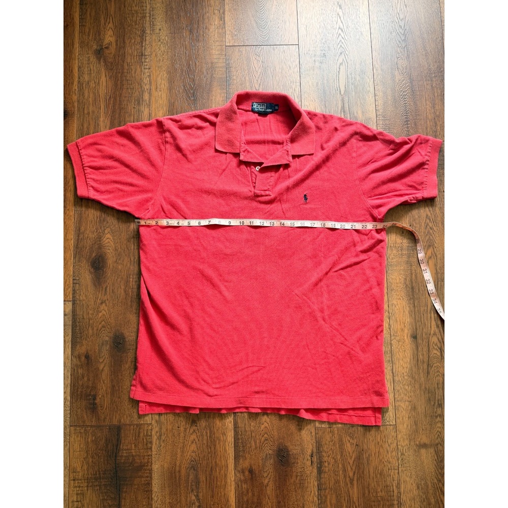 Vintage Polo Ralph Lauren Men's XL Red Cotton Polo Shirt Pony Logo - Picture 5 of 6